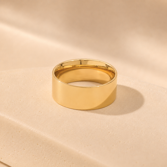 Horizon Ring | Wide 18k Gold-Plated Waterproof Ring